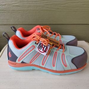 Nautilus Non Slip N1790 Safety Footwear Slip Resistant Women's Shoes Blue Orange